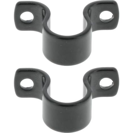 2x Lacet espagnolette collier en aluminium noir entraxe 30mm Volet Battant Fenêtre Butée Maintien (1/3)