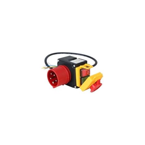 Interrupteur d’arrêt d’urgence 3 phases 400 V avec câble de 80 cm pour sécurité industrielle - Crezuo