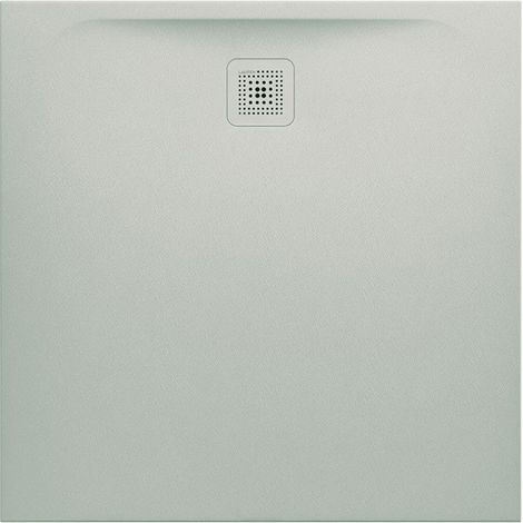 Receveur de douche LAUFEN PRO, carré, écoulement latéral 1000 x 1000 x 33 mm, gris clair LAUFEN