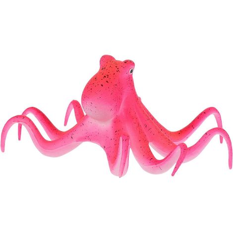Fish Tank Decoration Octopus Aquarium Ornament for Decor Realistic Red Silicone (1/5)