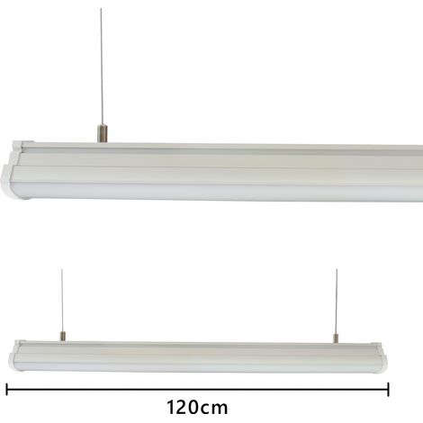 Plafonnier LED sur rail Alcapower IP44 40W 4000lm 4500K 120cm éclairage professionnel haute performance pour environnements techniques et industriels