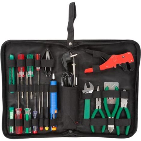 Velleman – Coffret multi-outils 18 pièces – Acier inoxydable et polycarbonate – Design non magnétique pour précision – Étui de rangement inclus (1/3)