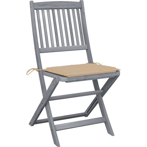 Maison Exclusive - Klappbare Gartenstühle 6 Stk. mit Sitzkissen M