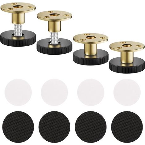 Set di 4 gambe per mobili regolabili, antigraffio con cuscinetti ammortizzanti, altezza 25-39 mm, portata 200 kg. (1/5)