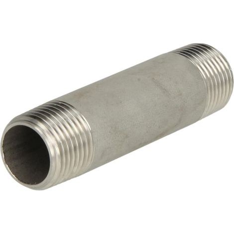 Double nipple de tuyau en inox 1'' x 80 mm