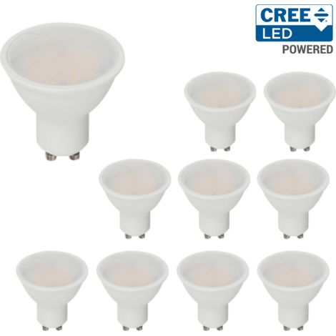 Lot de 10 Spots LED GU10 4,5W 100deg CREE Chip V-TAC VT-205 - 100 deg - Blanc froid - 6500K (1/5)