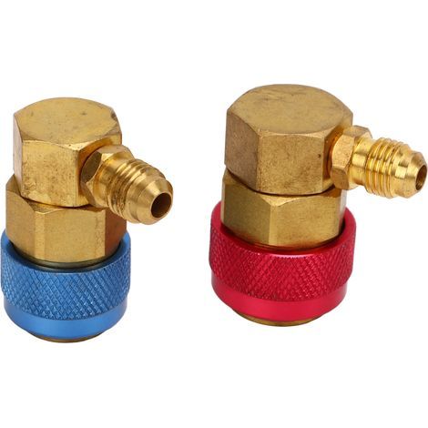 Lot de 2 connecteurs rapides CA, adaptateur convertisseur de fluorure pour système R134a de voiture (1/5)