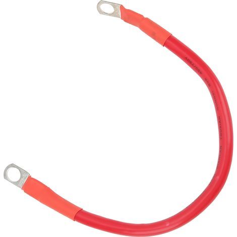 Câble de mise à la terre flexible 4AWG 25mm² 150A rouge pour batterie et inverter 11.8in (1/5)