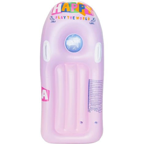 Manguera de natación, diseño inflable portátil, material de PVC duradero, color rosa. (1/2)