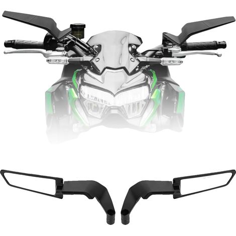 Espejo retrovisor lateral, ángulo ajustable, compatibilidad universal, negro. (1/2)