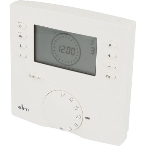 Régulateur de température ambiante avec transmission radio et horloge