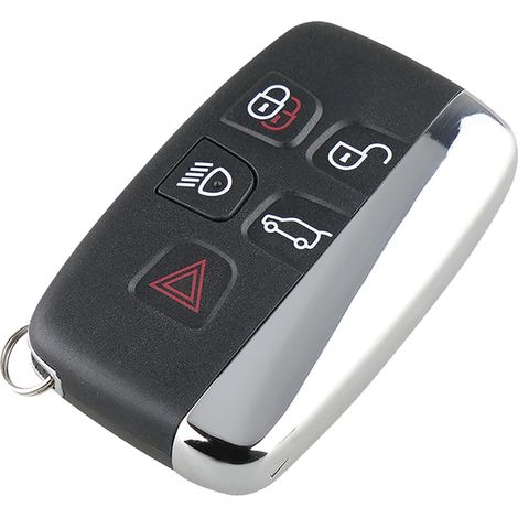 Coque de télécommande de voiture noire 5 boutons, étui de protection compatible Jaguar Land Rover (1/5)