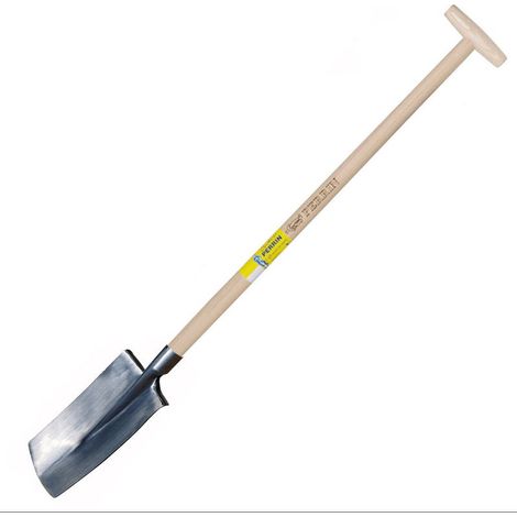 Standard-Spaten mit polierter Vorderseite - Krückengriff - 28 cm Outils Perrin