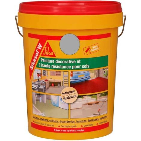 SIKA Sikasol W Einkomponenten-Bodenfarbe - Beton grau - 5L (1/2)