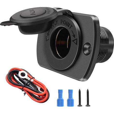 Accendisigari, presa accendisigari impermeabile di grado marino 12V-24V DC, presa accendisigari, presa accendisigari per auto, barca, moto, camion (1/5)