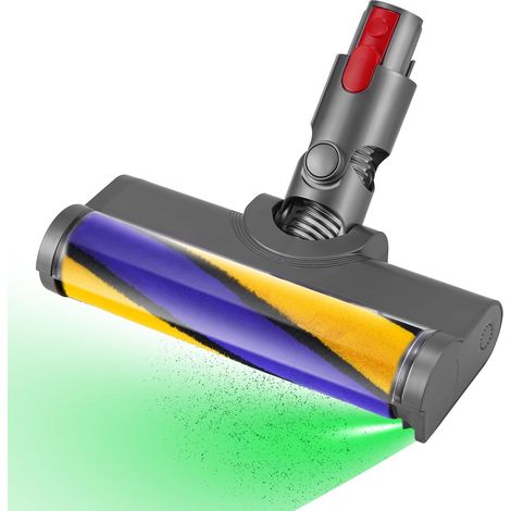 Spazzola per Dyson V7 V8 V10 V11 V15, testina a rullo turbo con luce LED per aree buie, pulizia efficace su pavimenti duri (1/5)
