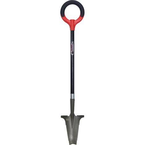 Venteo – Bêche spéciale massifs RootSlayer – Lame dentée en acier carbone – Poignée ergonomique – Coupe racines pour sols durs (1/5)
