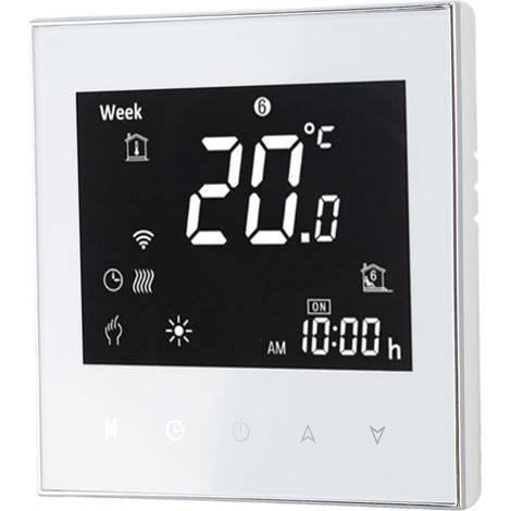 Régulateur de chauffage chaudière intelligent WiFi APP Contrôle vocal Écran LCD Tactile Programmables Blanc 95-240V (1/5)
