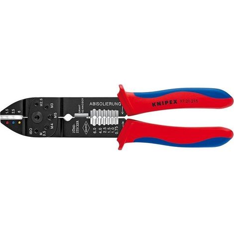 KNIPEX 97 21 215 Pinza per capicorda con manici multicomponente verniciata nera 230 mm