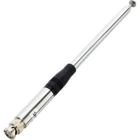 Antenne télescopique 27MHz, 23cm à 130cm, avec connecteur BNC, pour émetteur-récepteur CB portable (1/5)