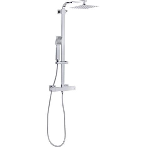 Sealey DH316 Thermostatic Shower Mixer Se Square Head, Adjustable Rail - Chrome (1/5)