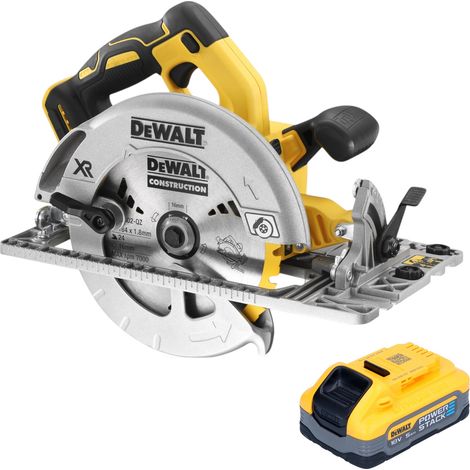 Sierra circular sin cable DeWalt DCS 572 N 18 V 184 mm sin escobillas + 1x batería Powerstack 5,0 Ah - sin cargador (1/4)