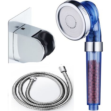 Douche À Main - Pulvérisateur À 3 Vitesses - Filtre À Eau Avec Ion Négatif - Économie D'eau Jusqu'à 50 % - Compatible Tuyau Standard - 1 Pièce (1/5)