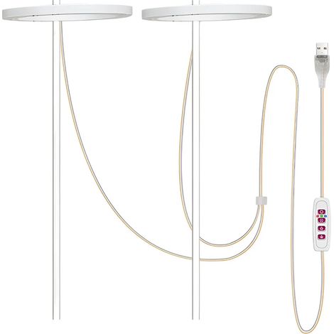 Lámpara Led élèvent la lumière pour les plantes de 2 Cabezas naturel (1/5)