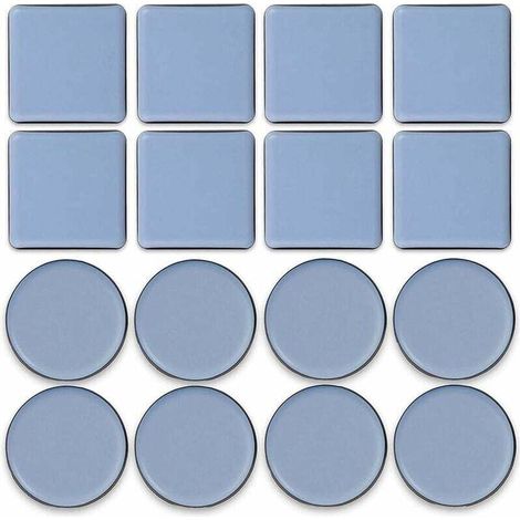 16 pièces Patins en Téflon Adhésifs Patin Glisseur en Teflon Patins en Téflon pour Meubles Patins Autocollants en Téflon Patins de Meubles Ronds pour Chaises et Fauteuils (A) (1/4)