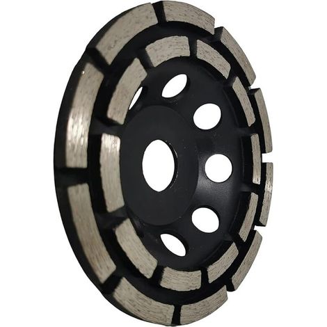 Disque Diamant 125mm Meulage Ponçage Béton Chape Carrelage Alésage 22,23mm Double Rangée Abrasif Professionnel (1/4)