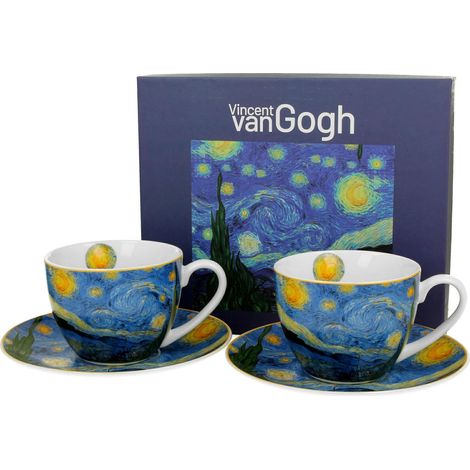 Set di 2 tazze con la scritta "Notte stellata" di Van Gogh.