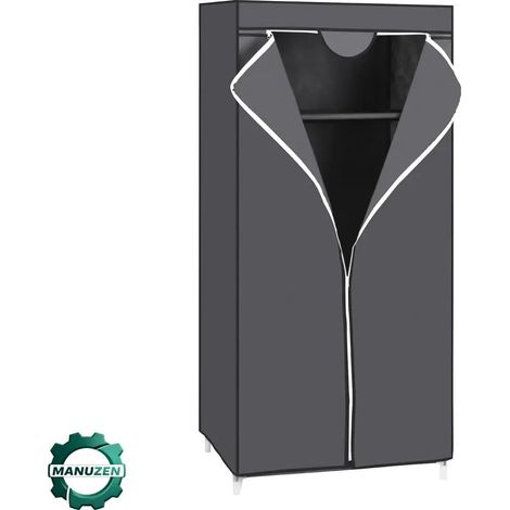 Manuzen - Armoire penderie en tissu SONGMICS 75 × 45 × 160 cm — Gris (1/5)