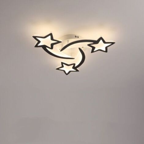 30W LED ceiling light, modern star-shaped ceiling lamp for bedroom and children's room, 6000K cool white light (1/4)