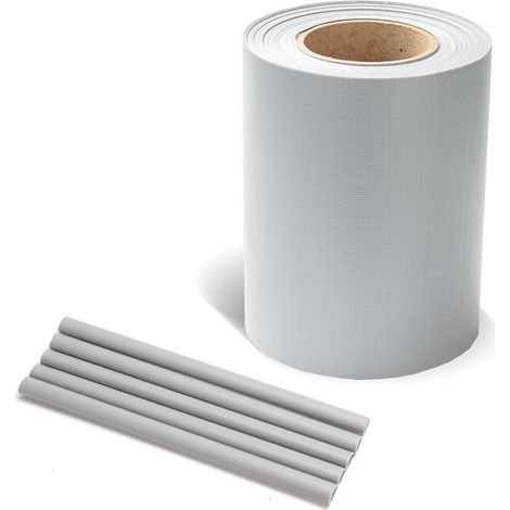 SWANEW Strisce privacy, PVC, strisce paravento, tappeto a doppia asta 70m grigio chiaro (1/5)