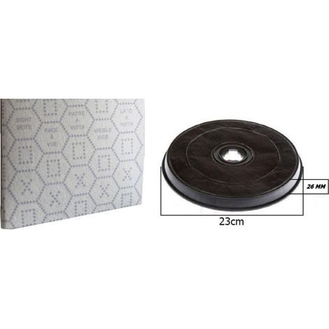 FABER 1 FILTRO CAPPA CARBONI ATTIVI CON FARFALLA + 1 PANNO CON PALLINI F 38 (1/2)