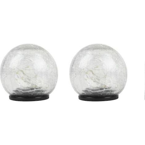 BEBUSINGOTO Luces solares LED con forma de bola, 2 unidades, iluminación exterior para jardín y patio (1/4)