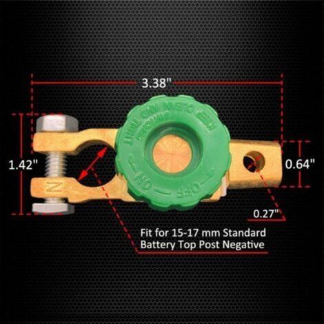 Batterietrennschalter am oberen Pol, Ampere-Batterie-Hauptschalter-Isolator zur Stromabschaltung (1/3)