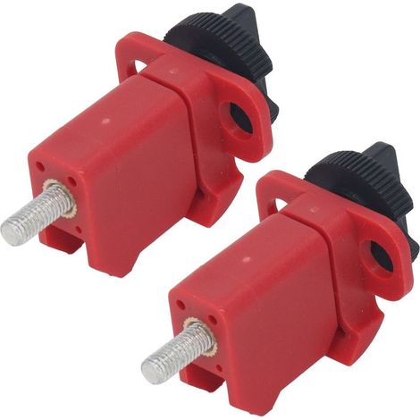 Ensemble de dispositifs de verrouillage de disjoncteur, 2 pièces, Mini serrure compacte ABS résistante aux hautes températures pour le verrouillage électrique (1/5)