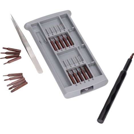 Set mit 22 hochpräzisen magnetischen Schraubendreherbits für Elektronikreparatur-Werkzeugsets. (1/5)