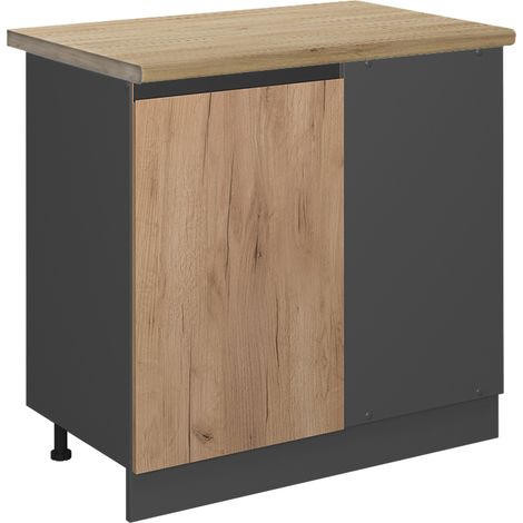Mobile ad angolo cucina R-Line, Quercia dorata, 86 cm , PL Rovere, Vicco