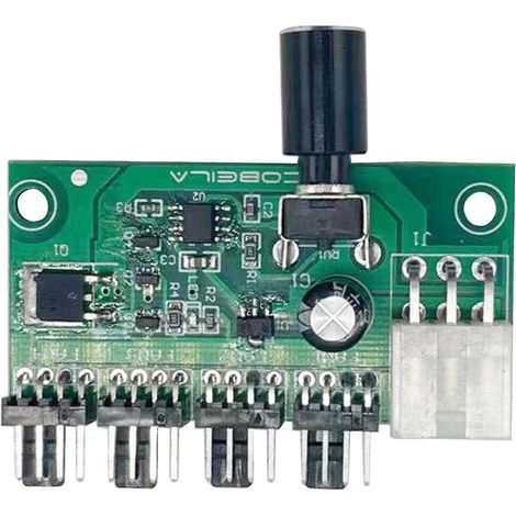 Contrôleur de vitesse pour ventilateurs 4 canaux (PC, boîtier, disque dur, VGA) (1/4)