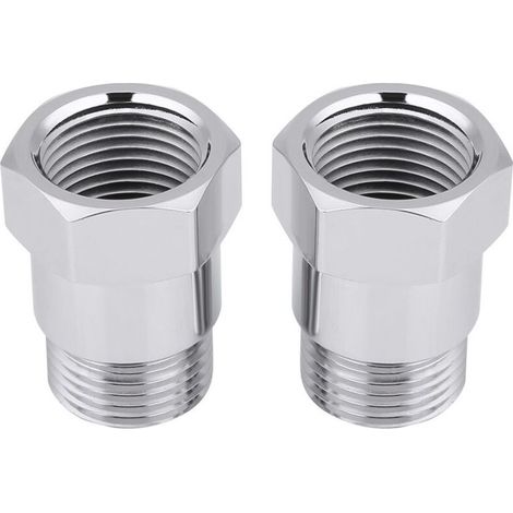 Adaptateur d'extension/d'écartement/de bouchon pour capteur d'oxygène O2 M18 1,5 (lot de 2 compatible, argent) (1/4)
