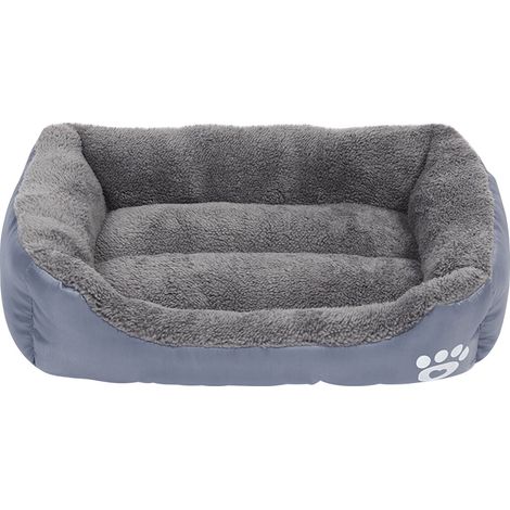 Lit Pour Chien - Lit Chauffant Hiver avec Bords Relevés et Rembourrage PP - Pour Chiens jusqu'à 15 kg - Taille L (66x50 cm) (1/3)