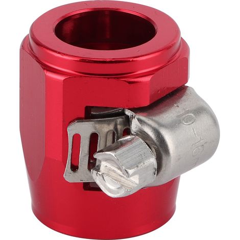 AN6 Connecteur de finition de tuyau en alliage d'aluminium pour conduites de carburant, huile, diesel, gaz, air et eau - Rouge (1/5)