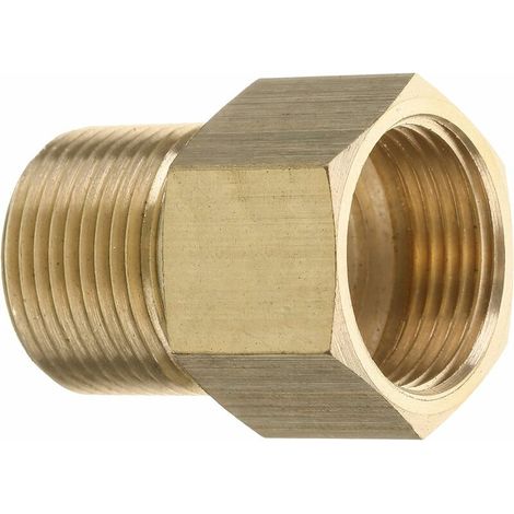 Coupleur de Nettoyeur Haute Pression en Laiton, métrique M22 15 mm mâle vers M22 14/15 mm Femelle Filetage Interne Adaptateur de Tuyau (1/5)