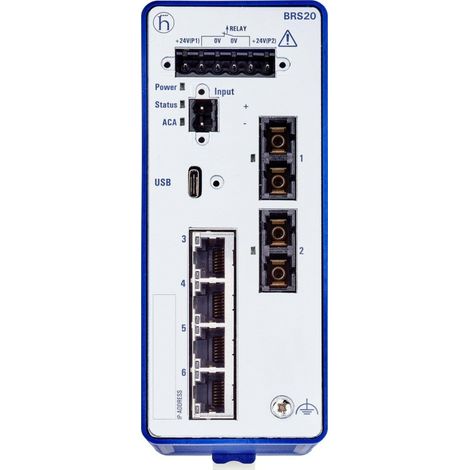 [NEUWERTIG] Hirschmann Brs20 4 Tx/2 Fx Industrial Ethernet Switch Netzwerk Sw8982686830701536 B-Ware