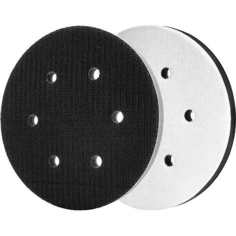 2PCS 150mm weiches Schleifpad, Schwammschnittstellenpad für Schleifscheiben (6 Löcher)