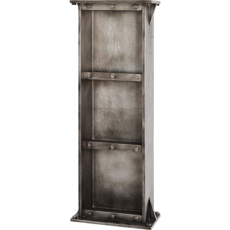 étagère Murale Anthracite, MDF - Dim.: L 35 cm x H 95 cm x P 18 cm, Style: Industrial (1/4)
