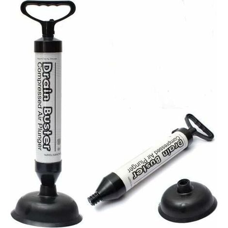 ZVD- Piston de Toilette Haute Pression Pompe de Nettoyage Brosse Évacuation Nettoyant de Vidange Anti Obstruction avec 2 Ventouses pour Salle de Bain Évier de Cuisine Toilettes Douche (1/4)