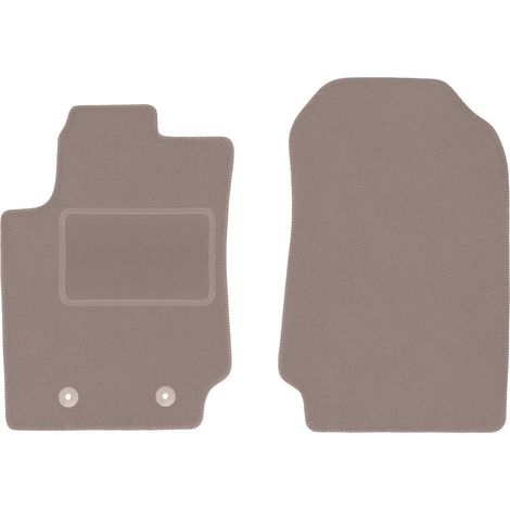 Alfombrillas delanteras para camioneta Ford Ranger (2012-2019), color beige.